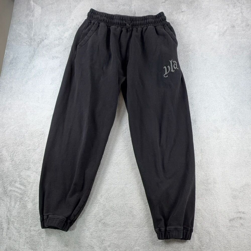 YOUNGLA Sweatpants 222 Joggers Black XL 100% Cotton Tapered Athletic